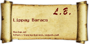 Lippay Baracs névjegykártya